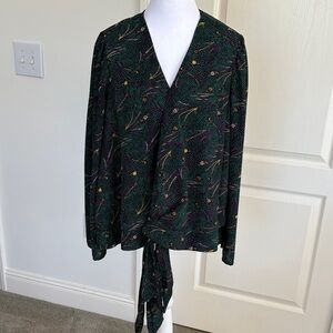 ModCloth Wrapped Long Sleeve Blouse Size 1X